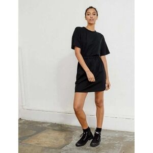 Ninety Percent Organic Cotton Open Back Tee Dress Black Sexy Summer Womens‎ XL